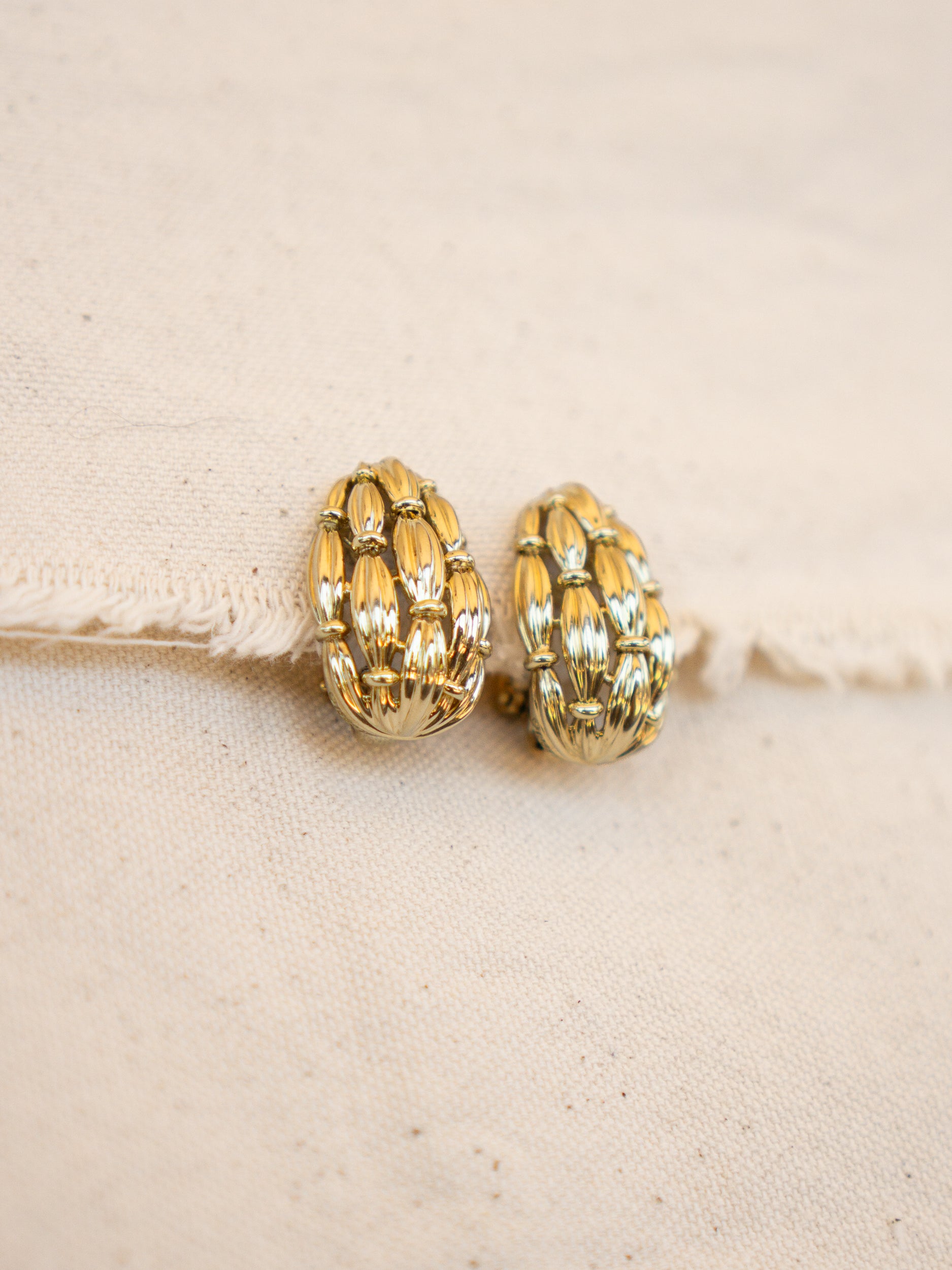 Vintage Tiffany & Co. Woven Basketweave Earrings